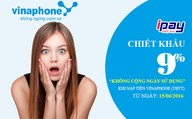 chiết khấu 9% Vinaphone